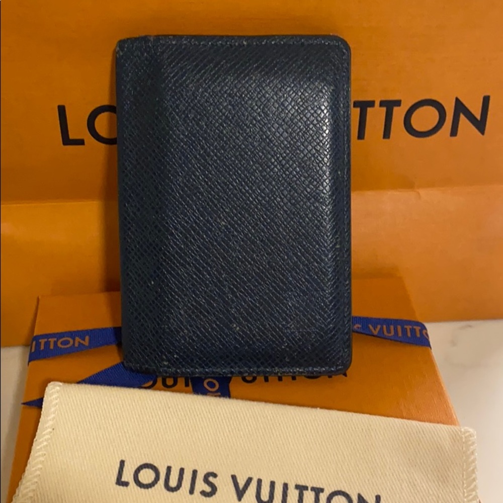 Louis Vuitton Wallet PocketOrganizer Taiga Leather